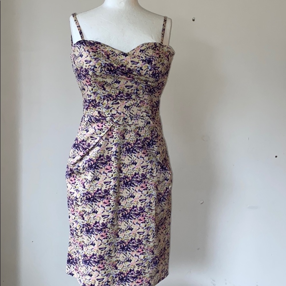 A multicolored spring dress